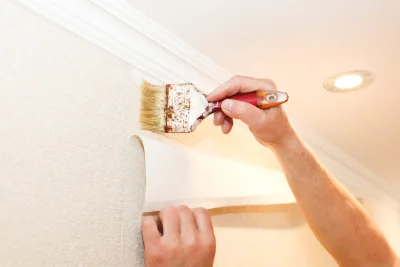 Pose de papier peint à Pinols — revêtements muraux et toiles de verre